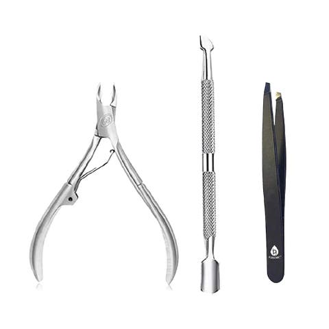 Precision Perfection Bundle Slant Tip Tweezer + Salon-Grade Nail Care Kit