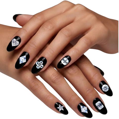 2-Pack Nail Polish Strips Midnight Jewels Set - 32ct