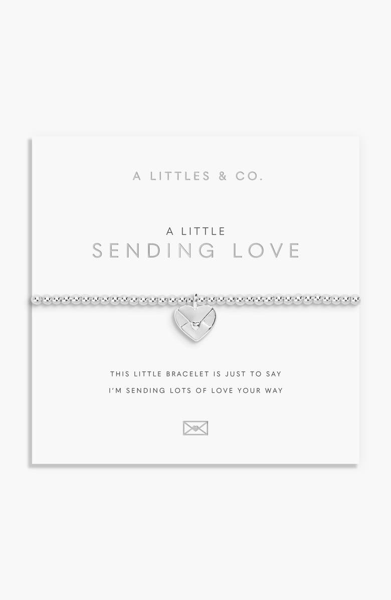 A Littles & Co A Little 'Sending Love' Bracelet In Silver Plating, Alternate, color, Metallic Silver