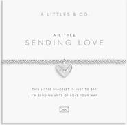 A Littles & Co A Little 'Sending Love' Bracelet In Silver Plating