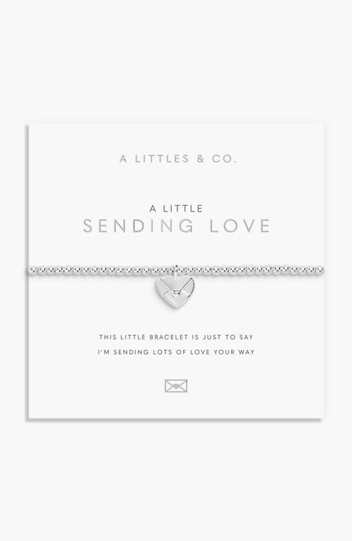 A Littles & Co. A Littles & Co A Little 'sending Love' Bracelet In Silver Plating In Silver