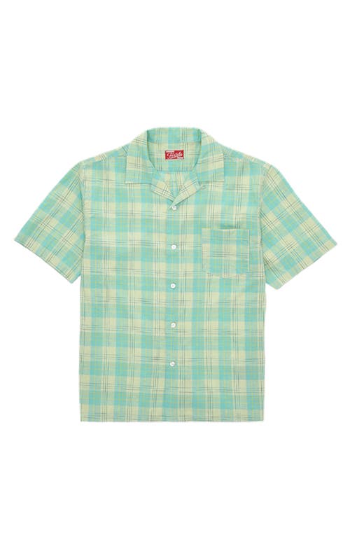 Fortela Strike Bowling Cotton Check Shirt In Green