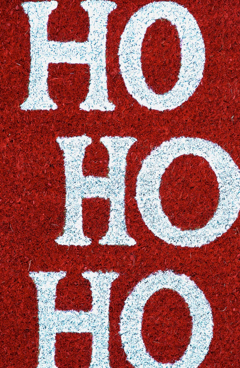 Hallmark Ho Ho Ho Coir Welcome Mat, Alternate, color, Red