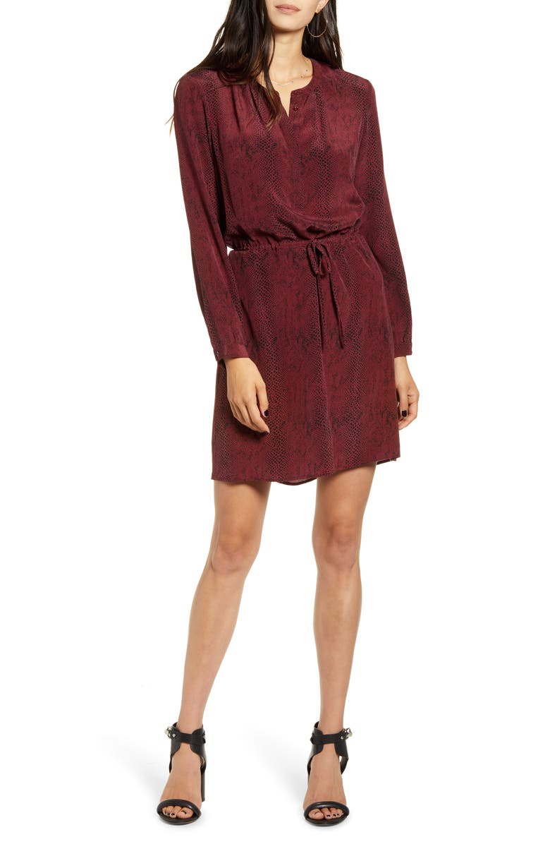 Rails Hana Tie Waist Silk Dress, Main, color,