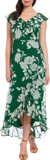 Ruffle Wrap Maxi Dress