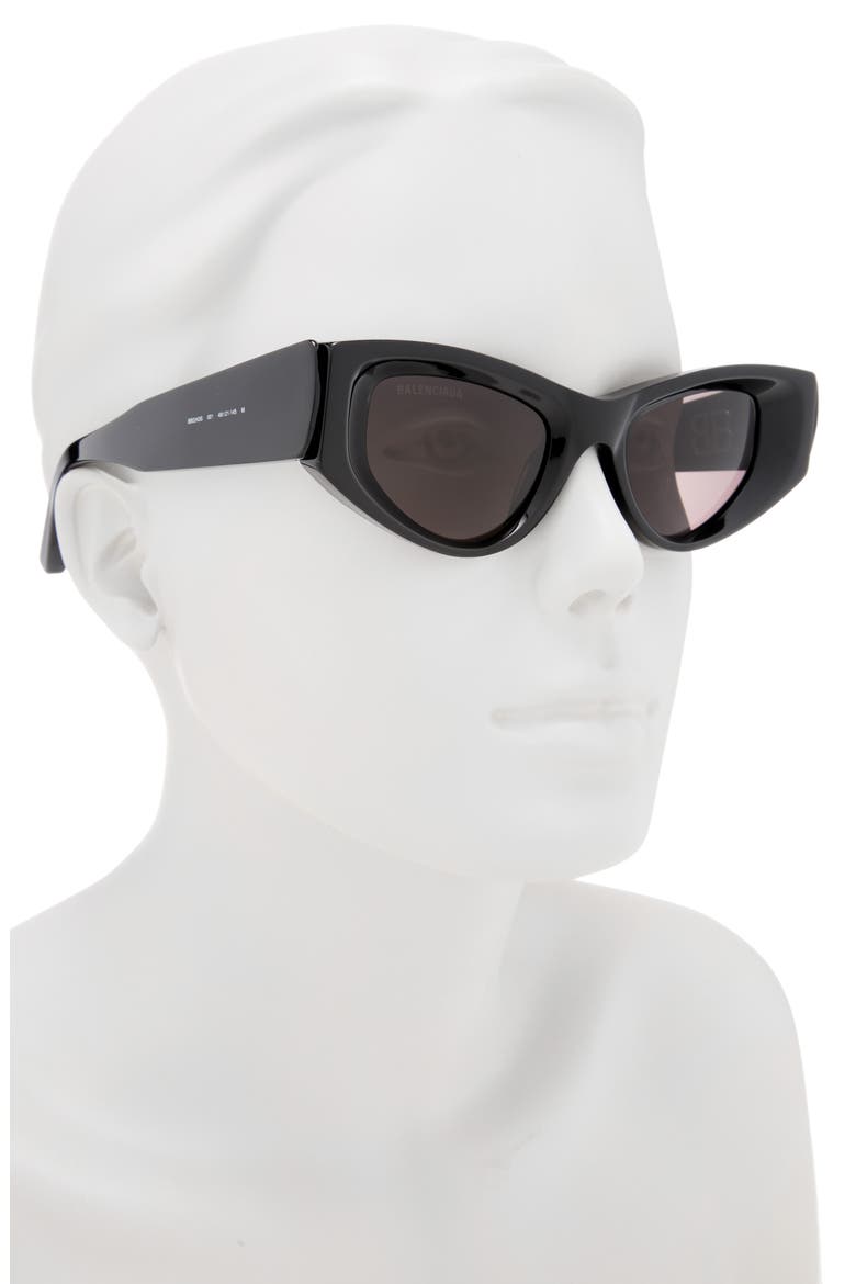 48mm Cat Eye Sunglasses, Alternate, color, BLACK BLACK GREY