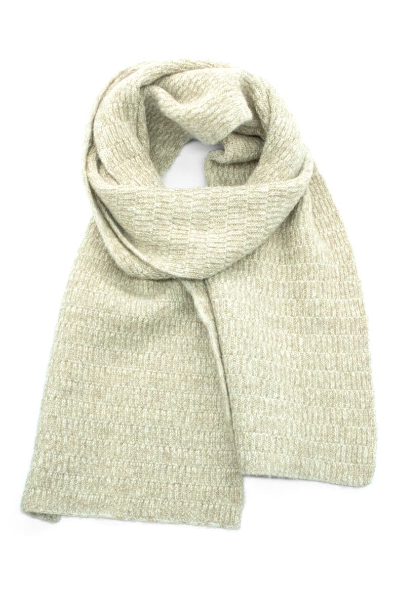 Chunky Stitched Scarf, Main, color, YOGI IVORY/ LIGHT GREY