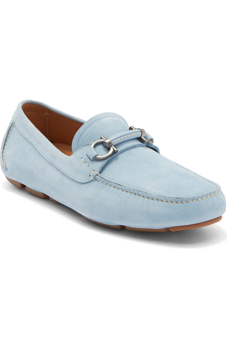 FERRAGAMO Sunday Driving Shoe, Main, color, Washed Denim New Biscotto