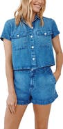 Bella Dahl Short Sleeve Short Button-Up Shirt