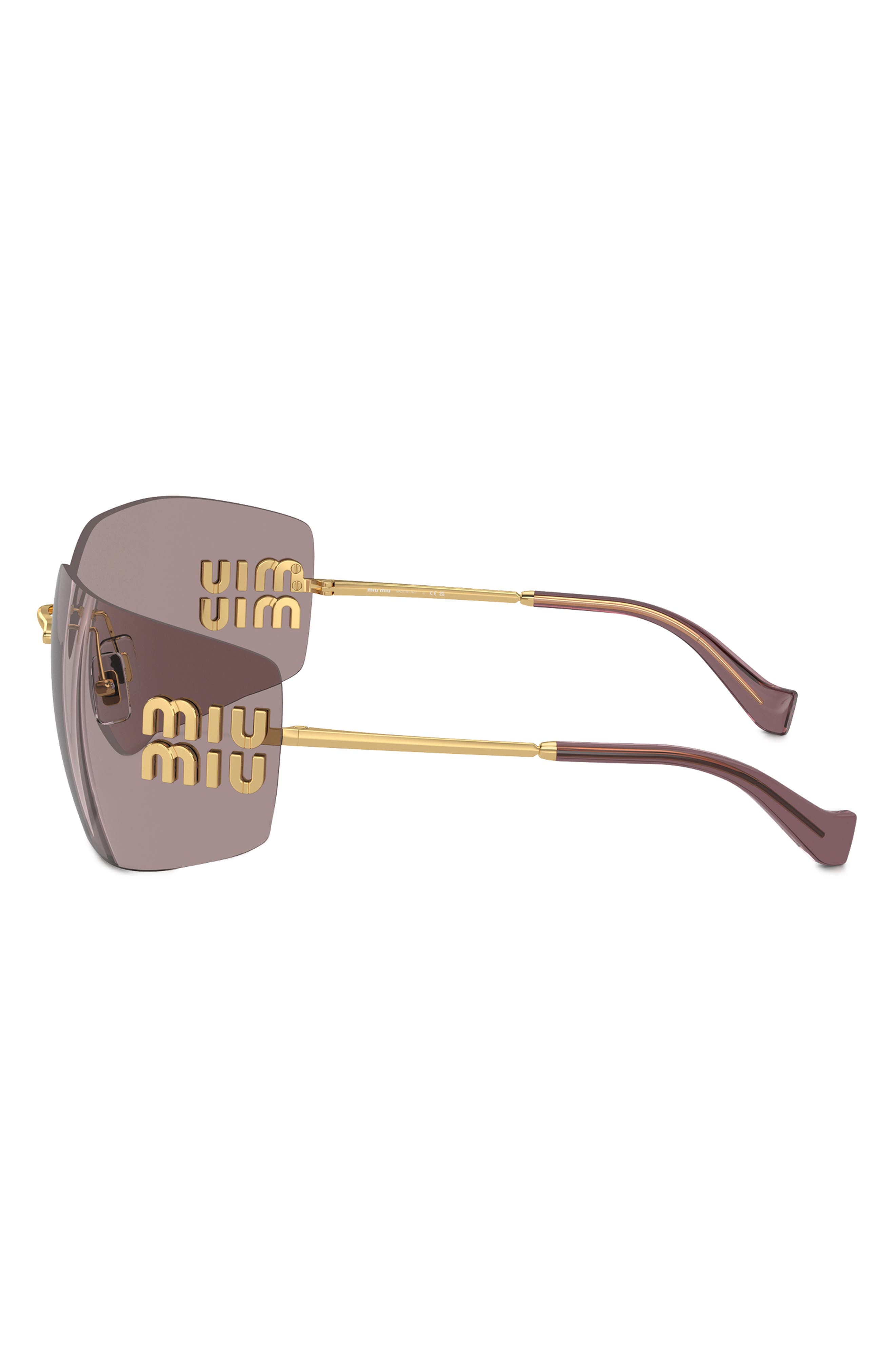 Женские солнцезащитные очки Miu Miu 80mm Oversize Irregular Sunglasses — фото 3