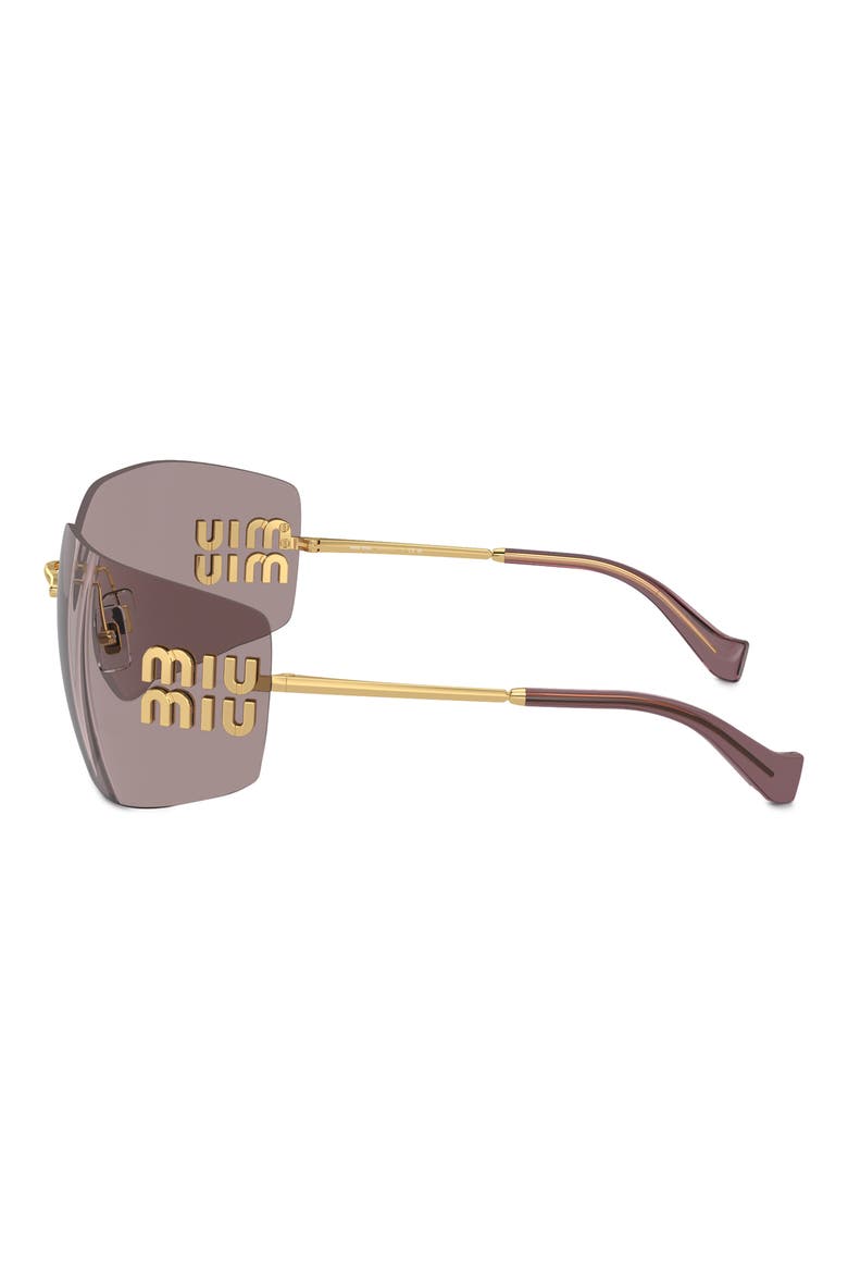 80mm Oversize Irregular Sunglasses, Alternate, color, GOLD