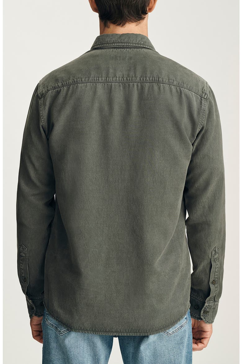 Tencel lyocell Blend Long Sleeve Button Up Shirt, Alternate, color, GRAPE LEAF