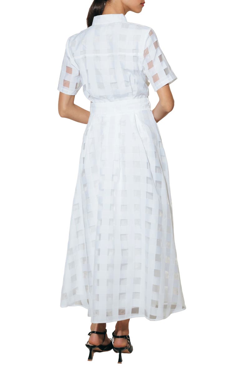 FREEMARKET Basketweave Organza Maxi Shirtdress, Alternate, color, 