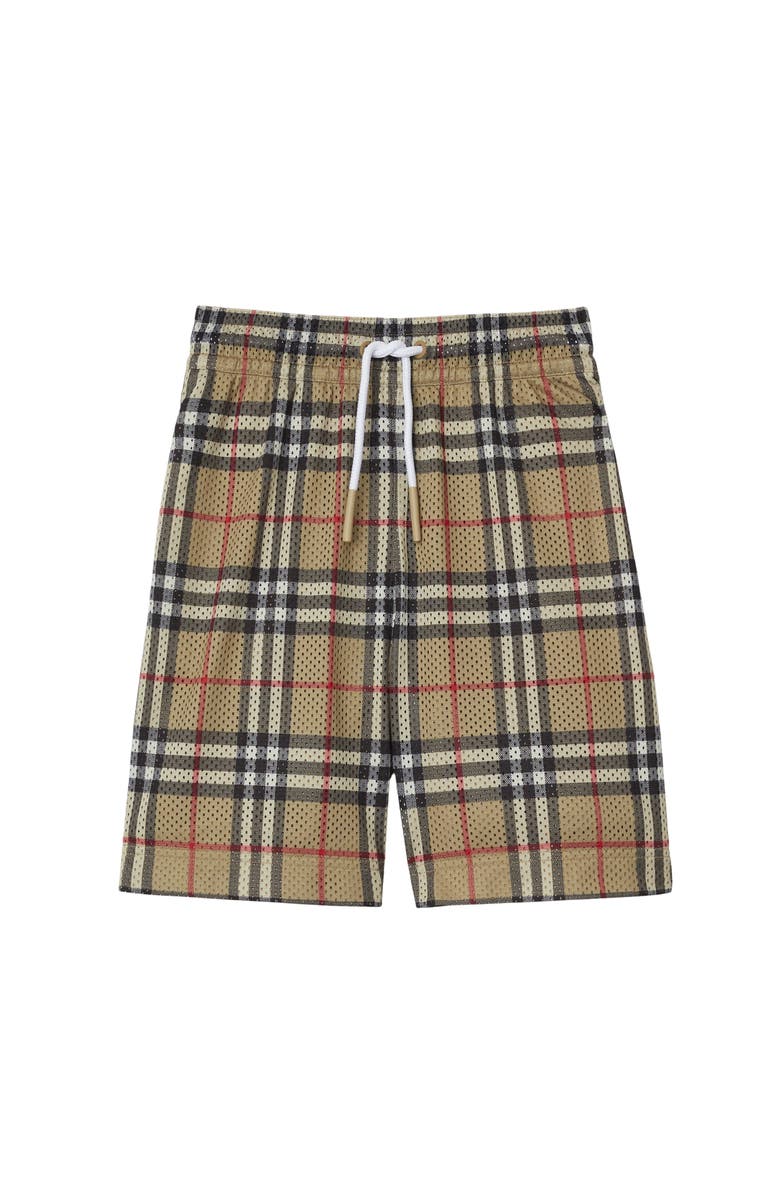 Burberry Check Mesh Shorts, Main, color,
