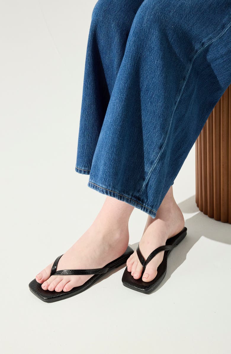 Yosi Samra Mercer Flip Flop, Alternate, color, Black