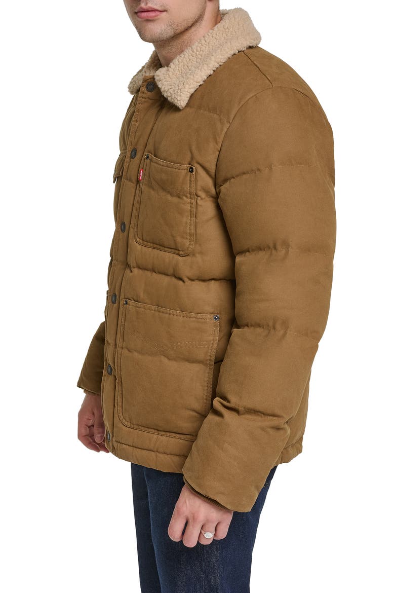 Quilted Chore Jacket, Alternate, color, BROWN