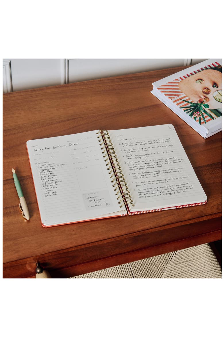 Eat Well Spiral Recipe Journal, Alternate, color, MEDIUM ORANGE