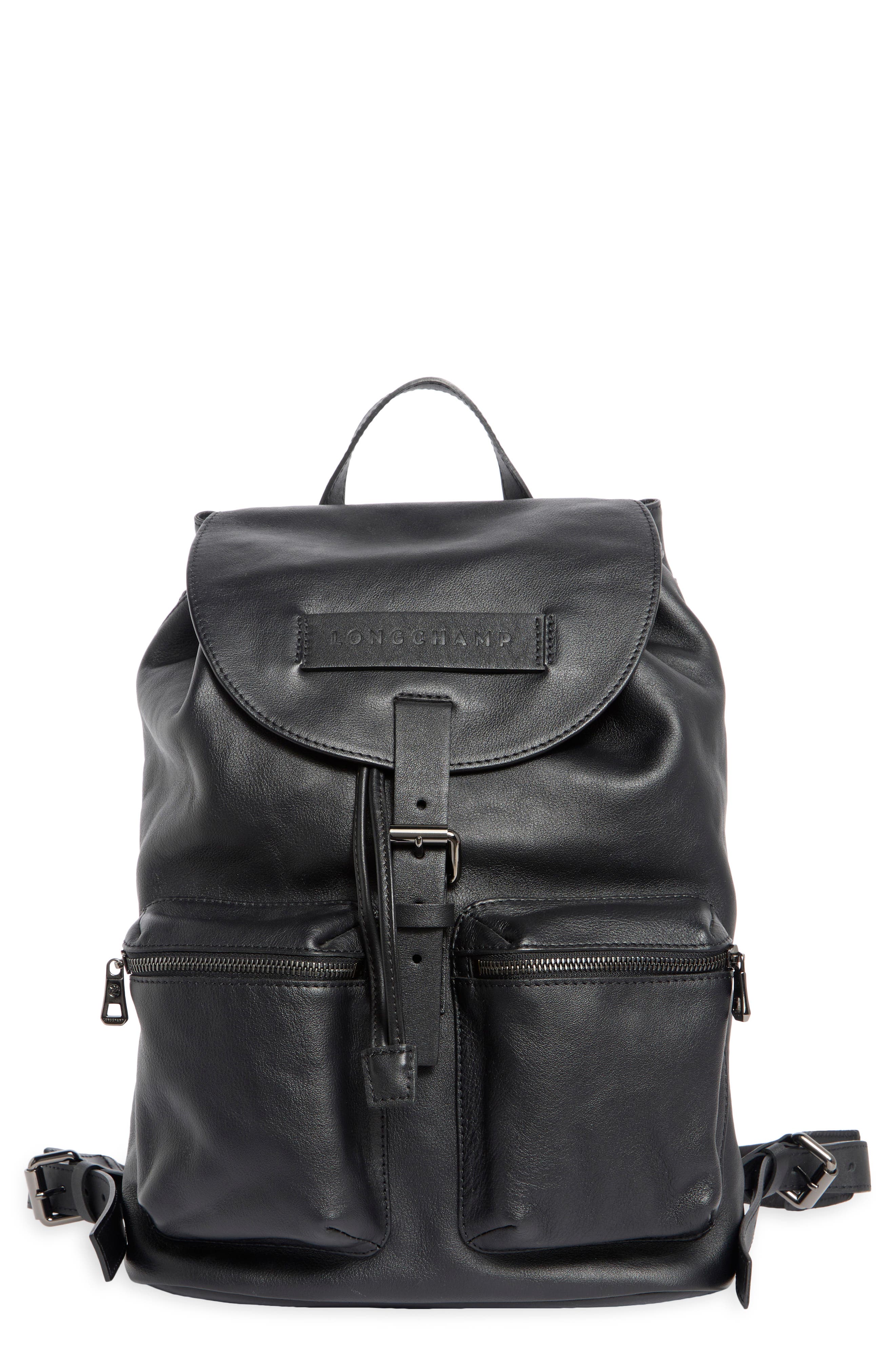 Longchamp LC3D Medium Leather Backpack