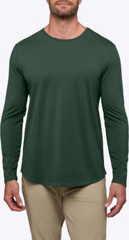 Cuts AO Curved Hem Long Sleeve T-Shirt