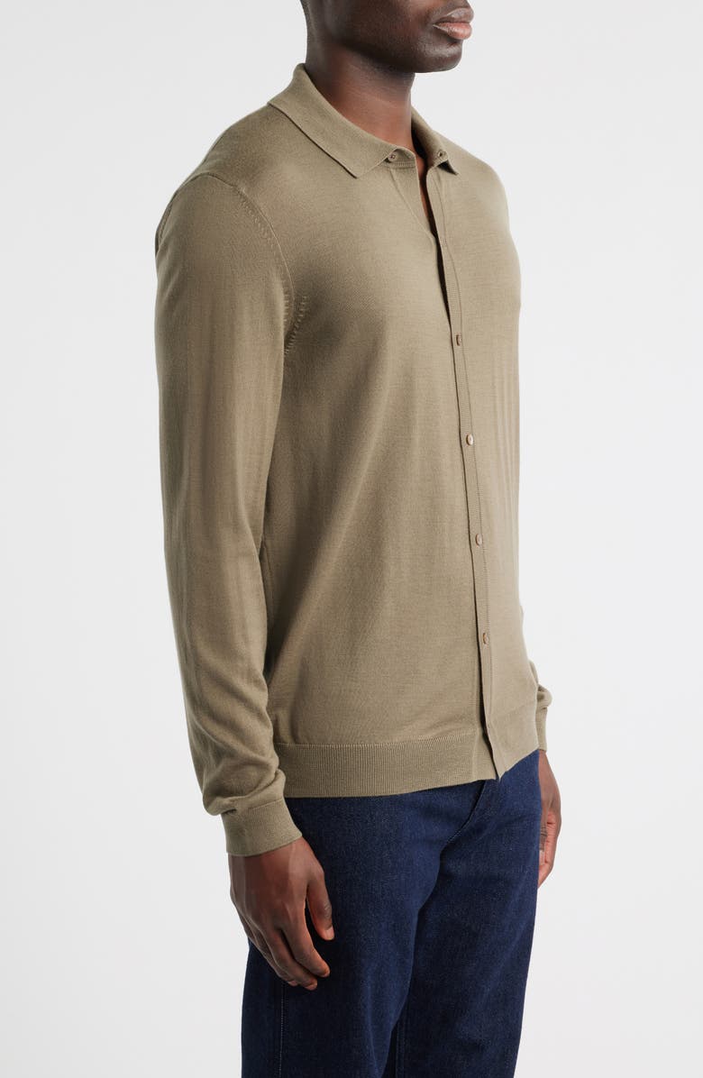 BOSS Helbert Wool Cardigan, Alternate, color, Green