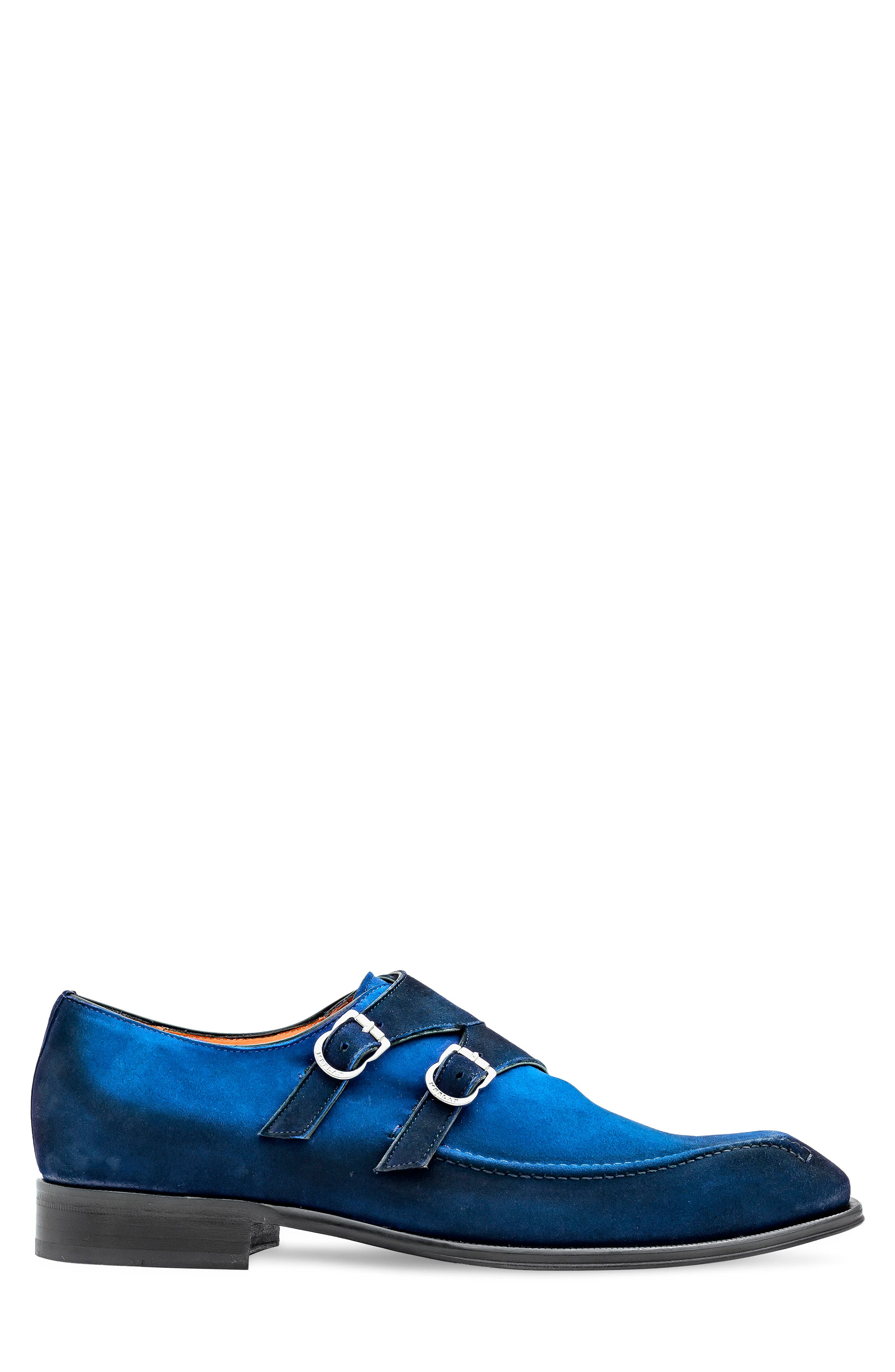Cascade Double Monk Shoe, Alternate, color, INDIGO