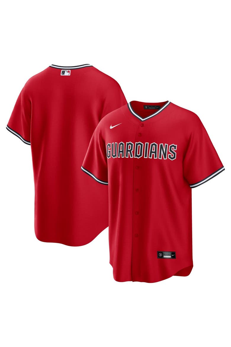 Men's Nike  Red Cleveland Guardians Replica 2.0 Alternate Jersey, Main, color, Red