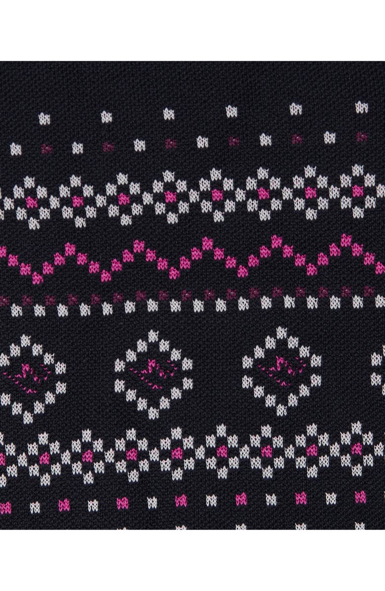 Sweaty Betty Fair Isle Base Layer Half Zip Pullover, Alternate, color, Black Ski Fair Isle Jacquard