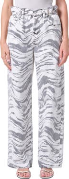 AGOLDE Lyonne Print Wide Leg Jeans