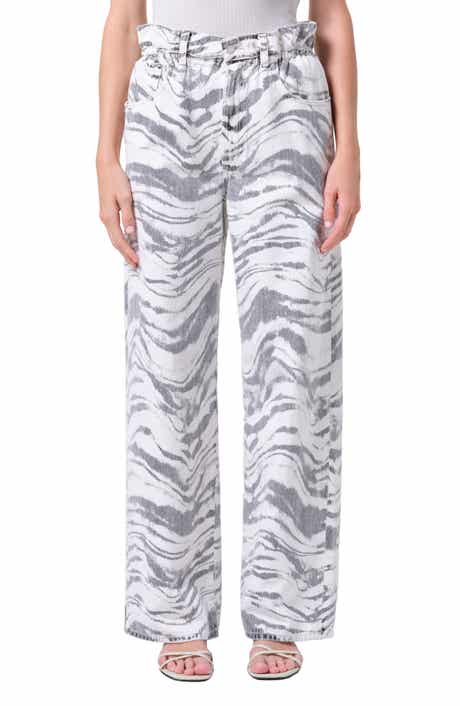 Lyonne Print Wide Leg Jeans
