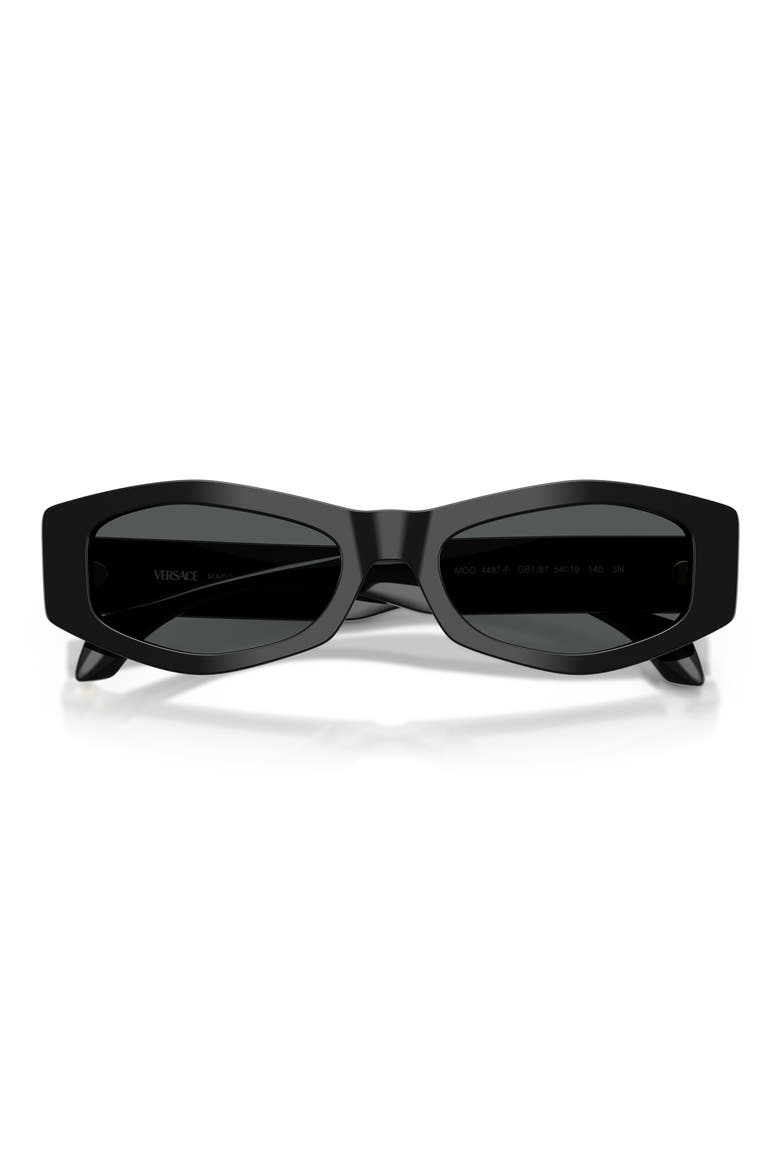 54mm Irregular Sunglasses, Alternate, color, BLACK / DARK GREY