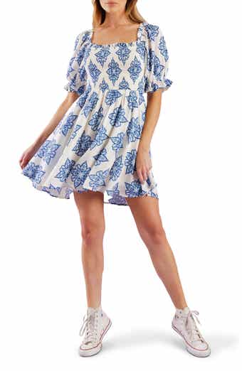 FLYING TOMATO Medallion Print Fit & Flare Dress
