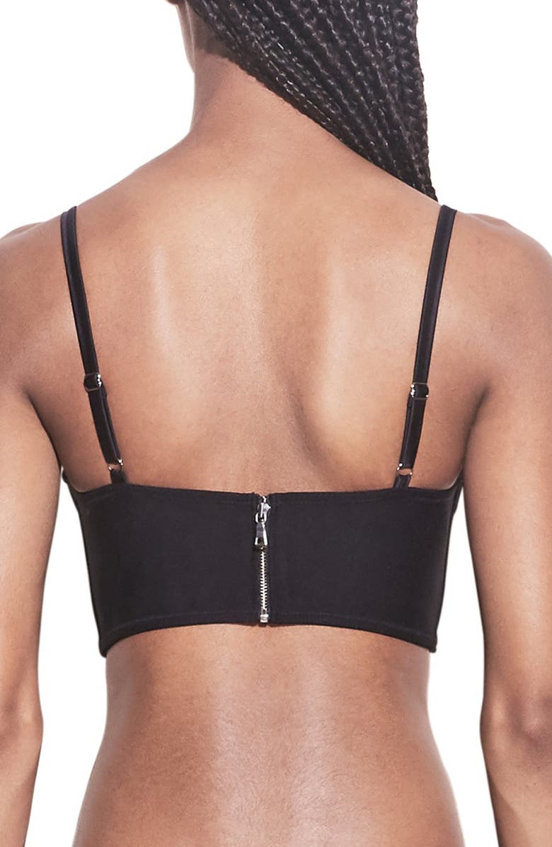 Fleur Du Mal Fuller Cup Lily Embroidered Underwire Longline Demi Bra, Alternate, color,