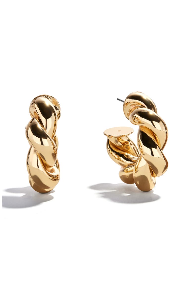 Auren Twist Earrings, Main, color, GOLD