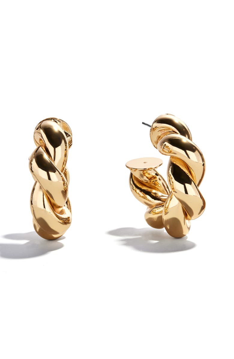 BaubleBar Auren Twist Earrings, Main, color, Gold