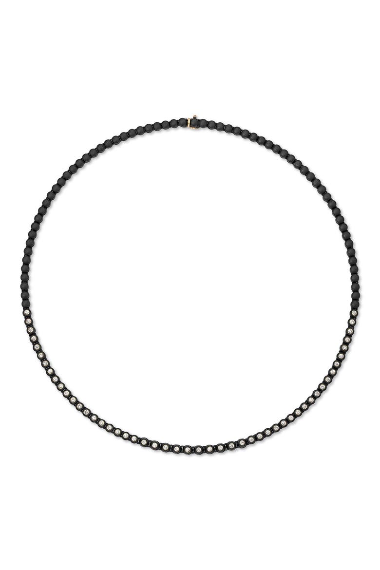In The Black 14k Gold Diamond Tennis Necklace, Main, color, DIAMOND
