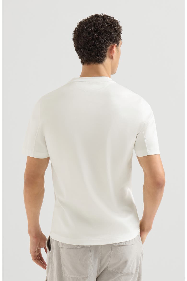 Cotton jersey crew neck T-shirt with logo, Alternate, color, Off-White