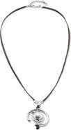 UNODE50 Pearl  Leather Necklace