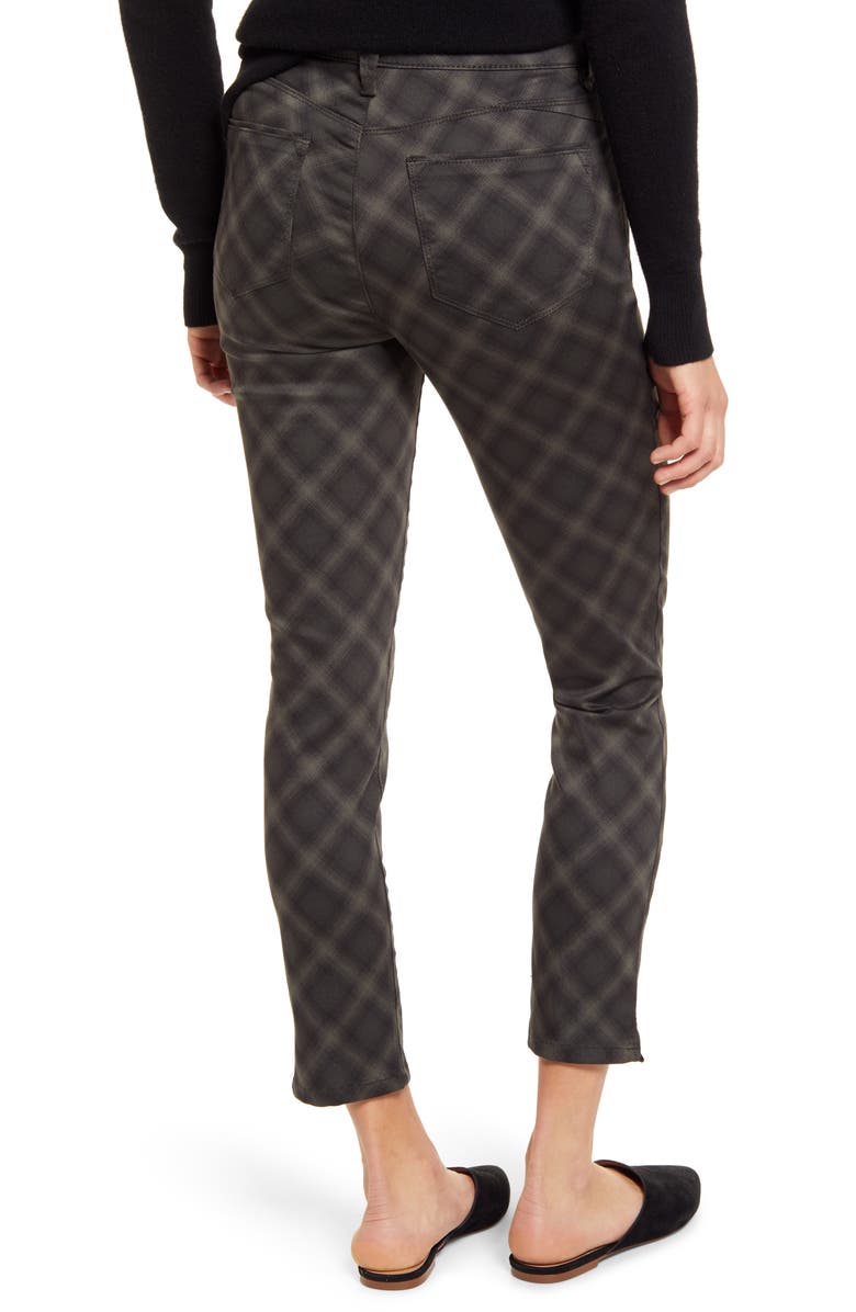 Wit & Wisdom Ab-Solution Plaid High Waist Ankle Skinny Pants, Alternate, color, 