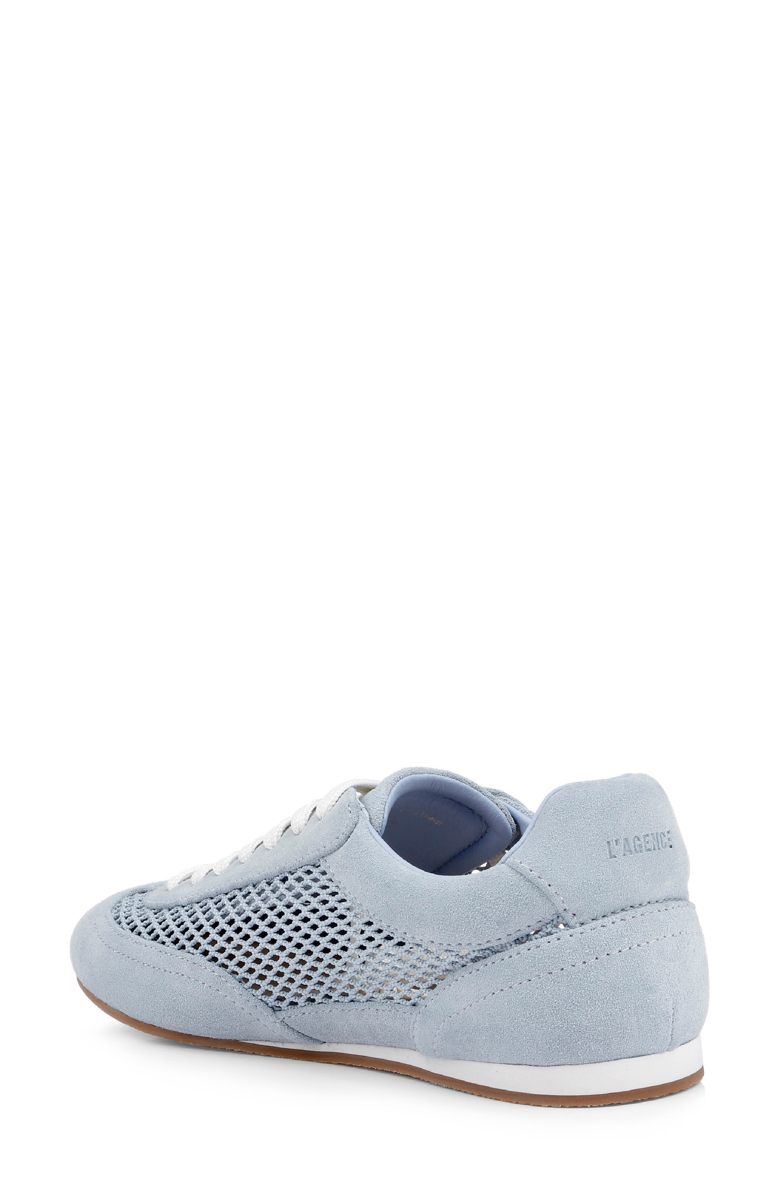Jarah Mixed Media Sneaker, Alternate, color, PALE BLUE