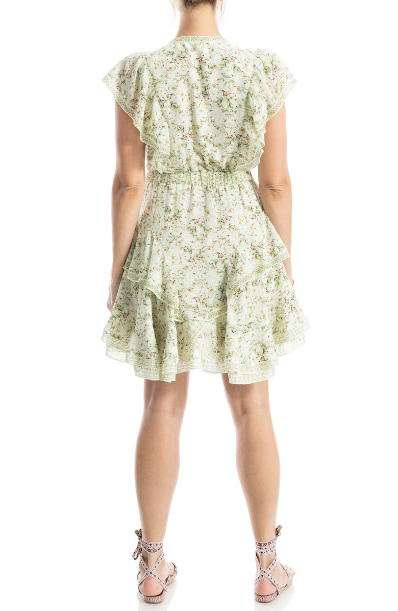 MAX STUDIO Floral Ruffle Minidress, Alternate, color,