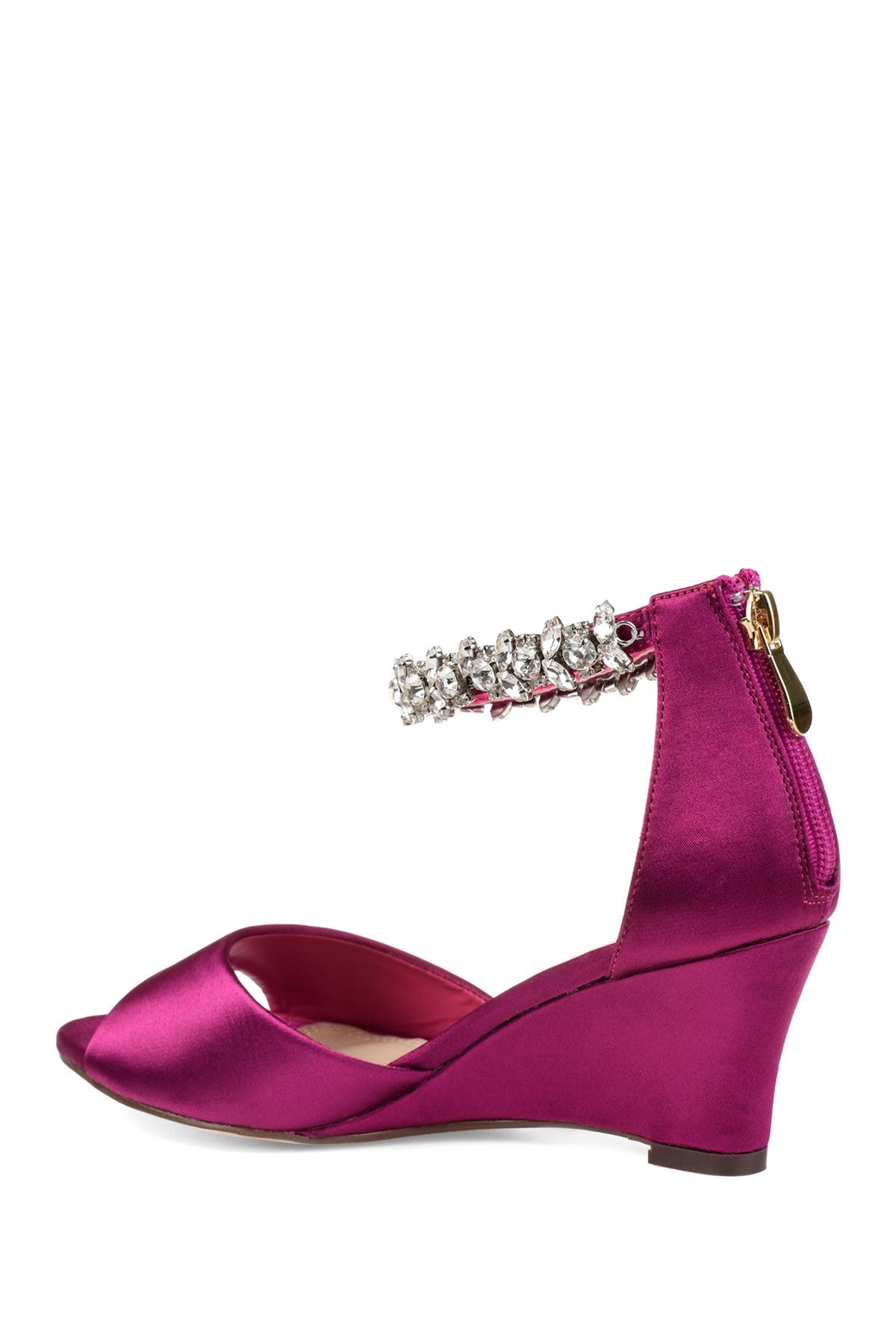 JOURNEE Connor Embellished Strap Wedge Sandal, Alternate, color, BERRY