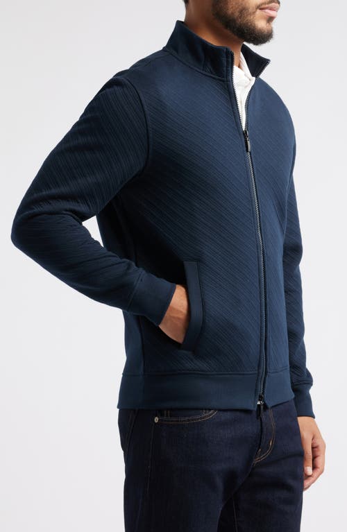 Robert Barakett Oceania Zip Knit Jacket In Navy