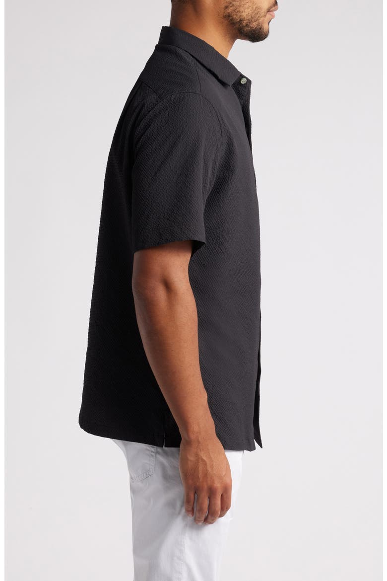 The Lanai Short Sleeve Button-Up Shirt, Alternate, color, BLACK