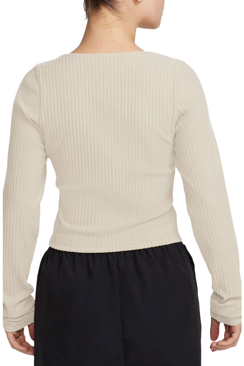 Sportswear Chill Knit Rib Zip Cardigan, Alternate, color, LIGHT OREWOOD/ LIGHT OREWOOD