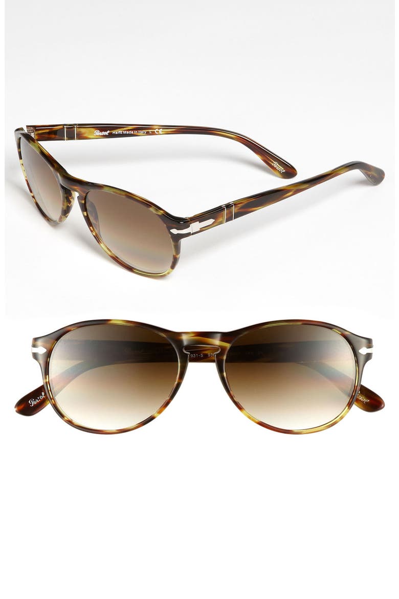 55m Aviator Sunglasses, Main, color, GREEN STRIPED BROWN