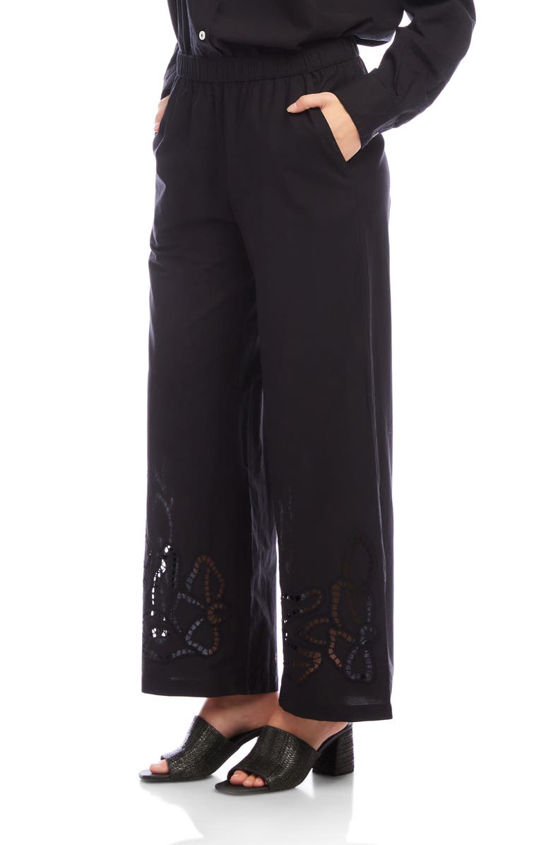 Karen Kane Cutout Embroidery Pants, Alternate, color,