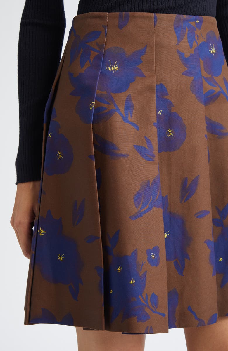 Shushu/Tong Pleated Floral Print A-Line Skirt, Alternate, color, Printing