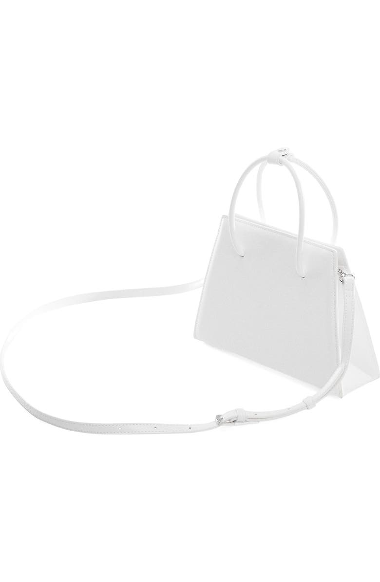 MANGO Geometric Faux Leather Top Handle Bag, Alternate, color,