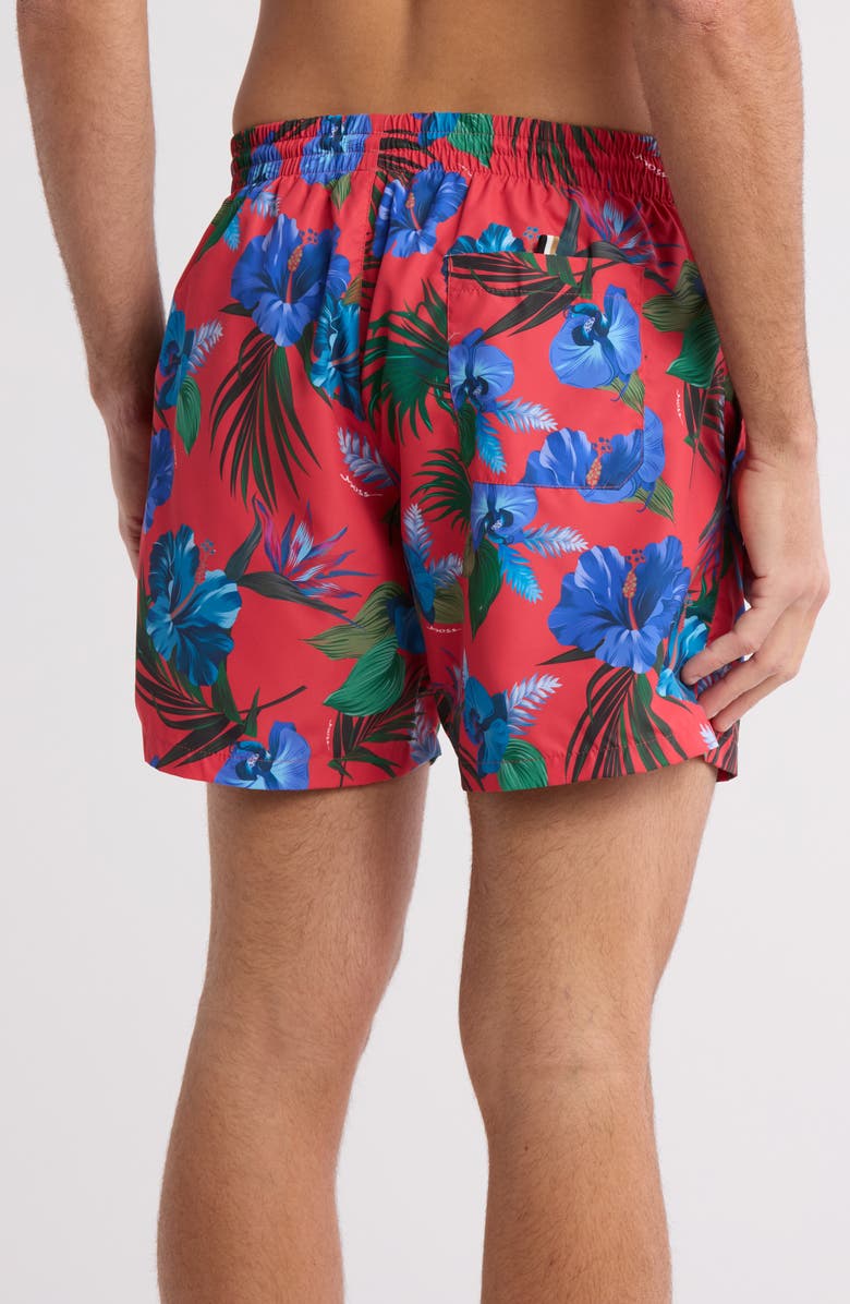 BOSS Piranha Swim Trunks, Alternate, color, Medium Red