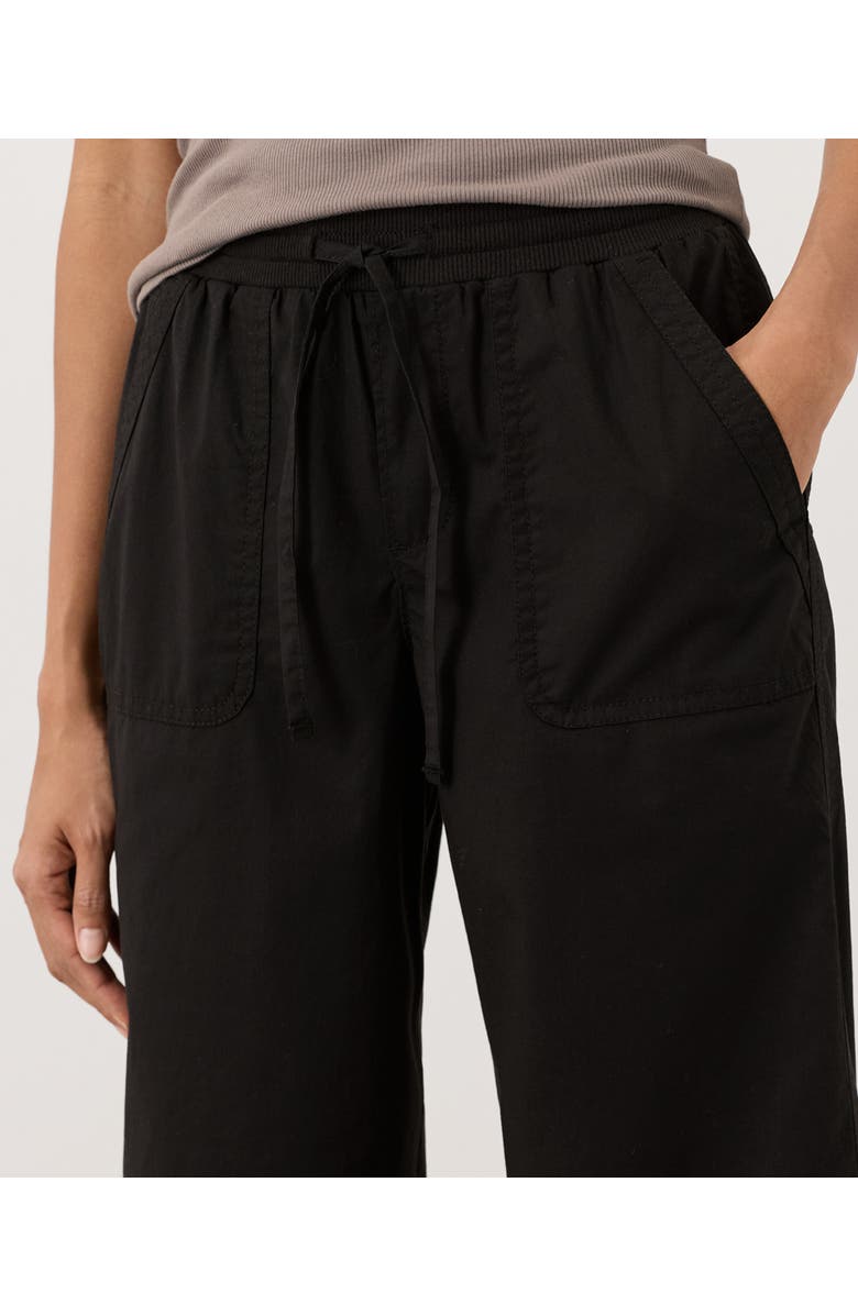 Pact Organic Cotton Stretch Poplin Wide Leg Pant, Alternate, color, Black